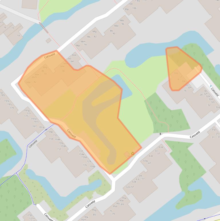 Kaart van postcodegebied 2804BJ.