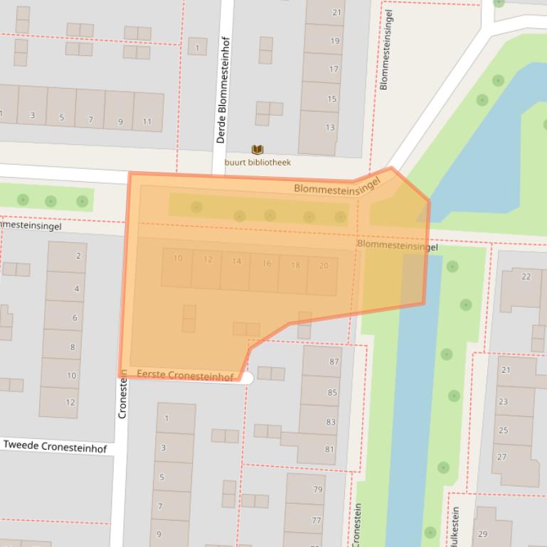 Kaart van postcodegebied 2804EE.