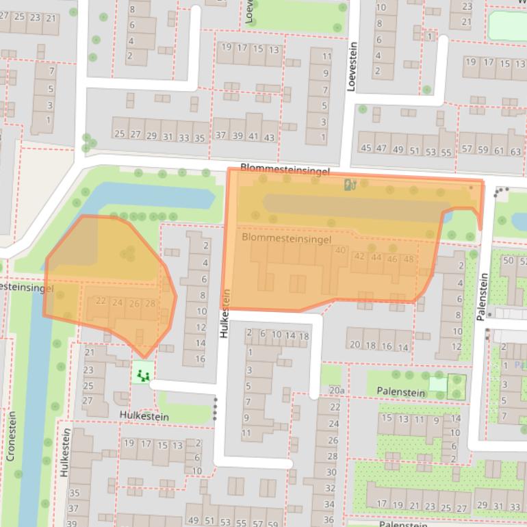Kaart van postcodegebied 2804EG.