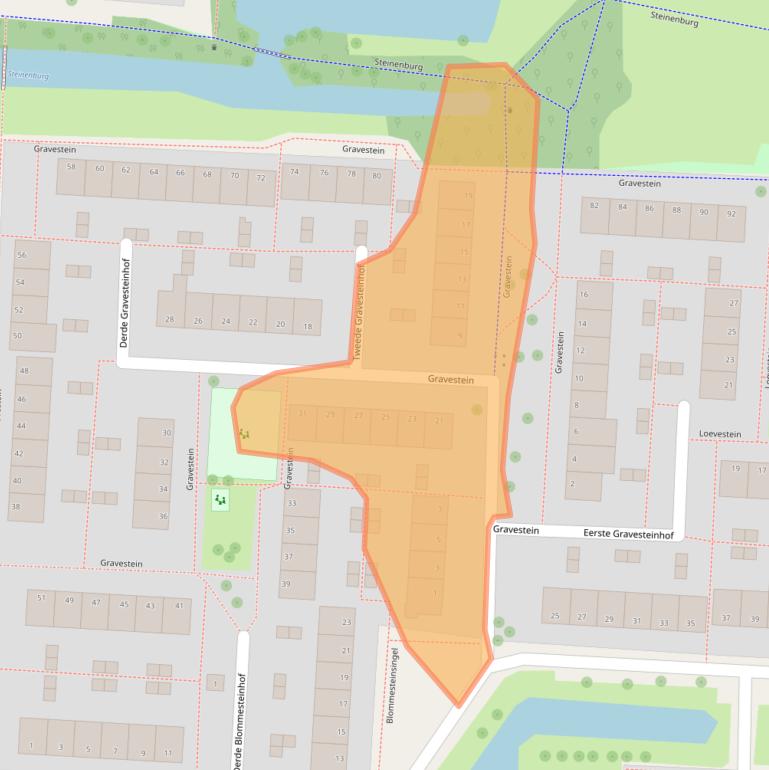 Kaart van postcodegebied 2804GR.