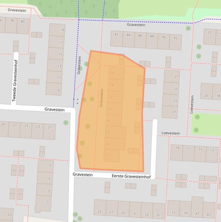 Kaart van postcodegebied 2804GT.