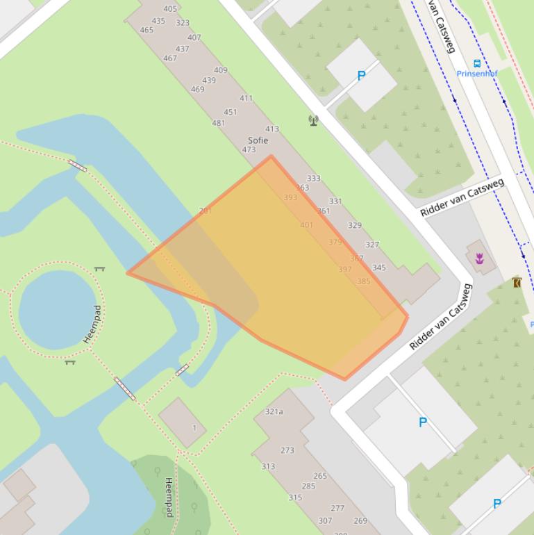 Kaart van postcodegebied 2804RJ.