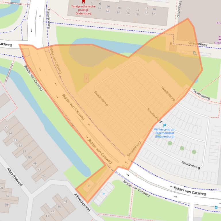 Kaart van postcodegebied 2804RZ.