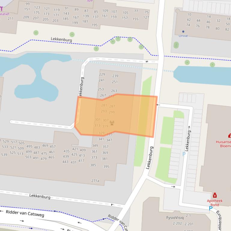 Kaart van postcodegebied 2804TR.