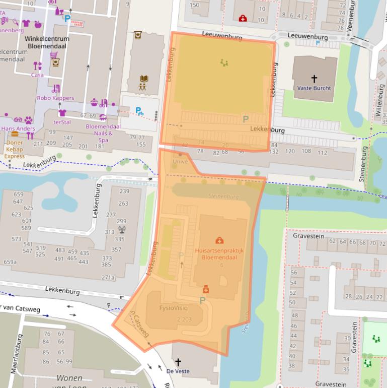 Kaart van postcodegebied 2804XC.