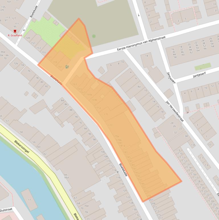 Kaart van postcodegebied 2806AH.