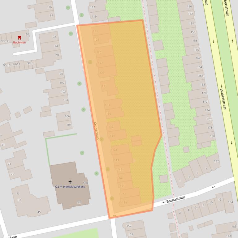 Kaart van postcodegebied 2806EE.