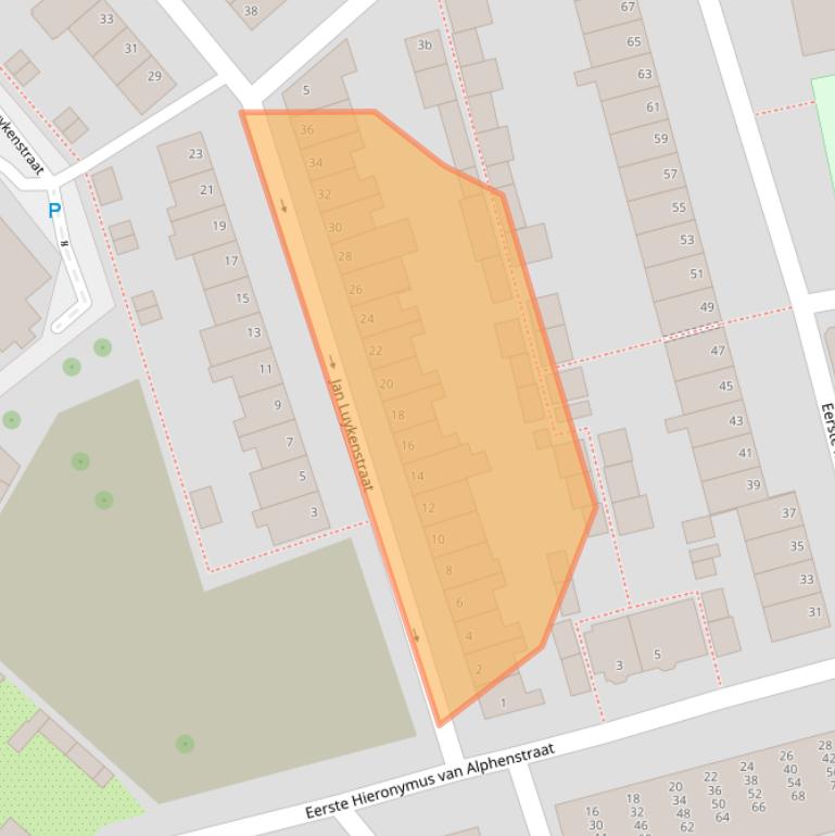 Kaart van postcodegebied 2806PG.