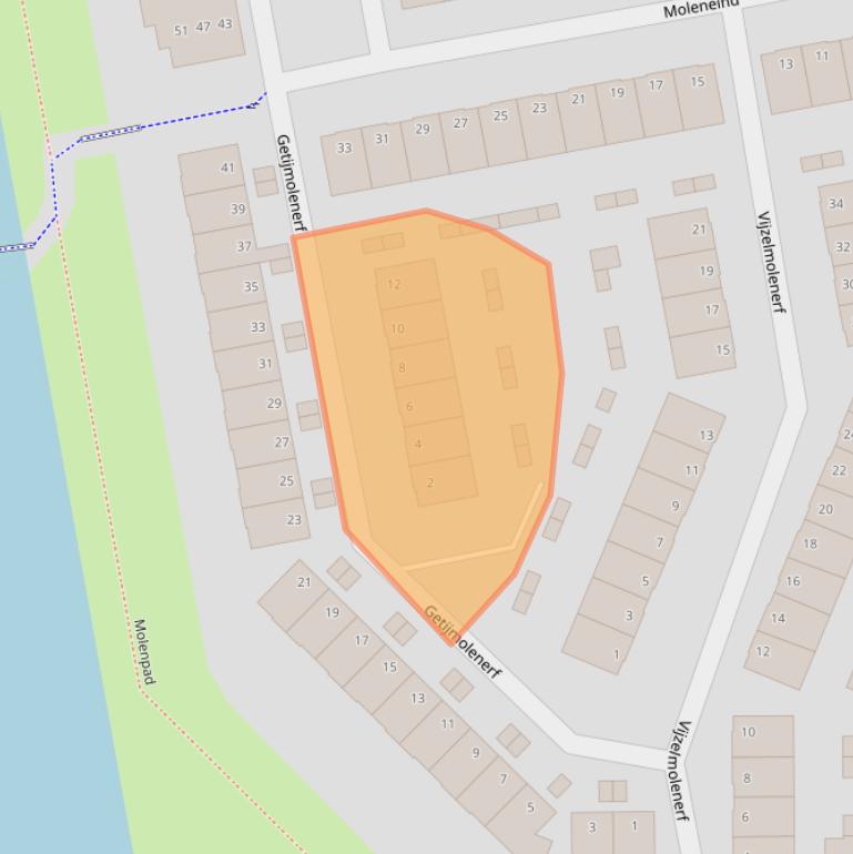 Kaart van postcodegebied 2807GE.