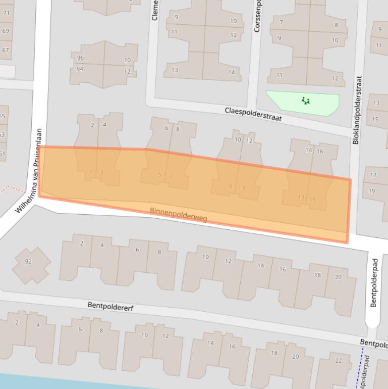Kaart van postcodegebied 2807LC.