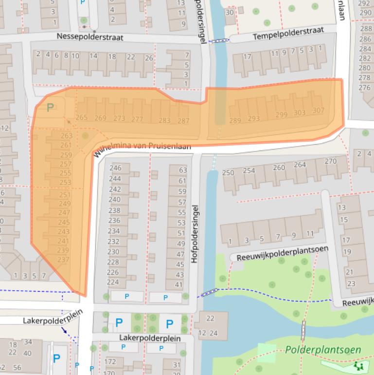 Kaart van postcodegebied 2807MG.