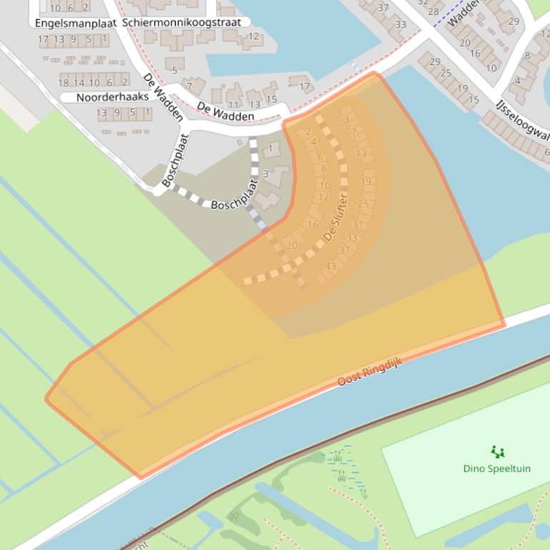 Kaart van postcodegebied 2809SW.