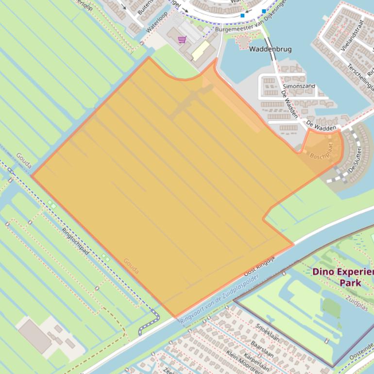 Kaart van postcodegebied 2809SX.