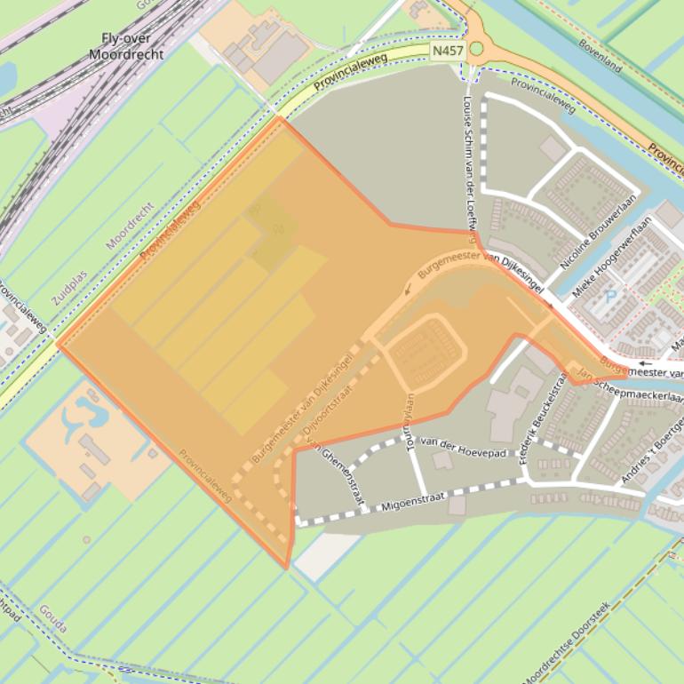 Kaart van postcodegebied 2809WH.