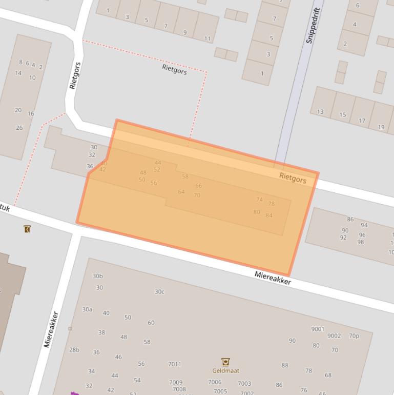 Kaart van postcodegebied 2811AW.