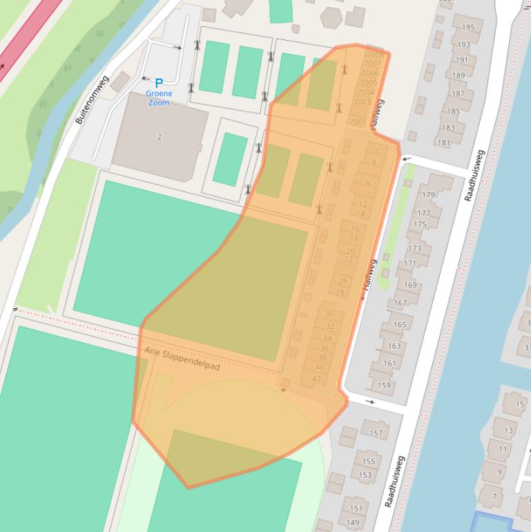 Kaart van postcodegebied 2811BR.