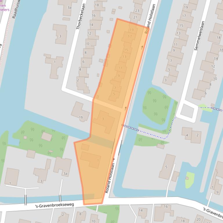 Kaart van postcodegebied 2811CG.