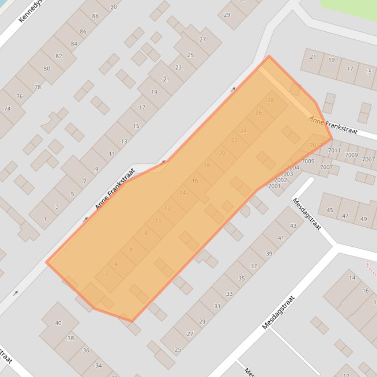 Kaart van postcodegebied 2811VS.