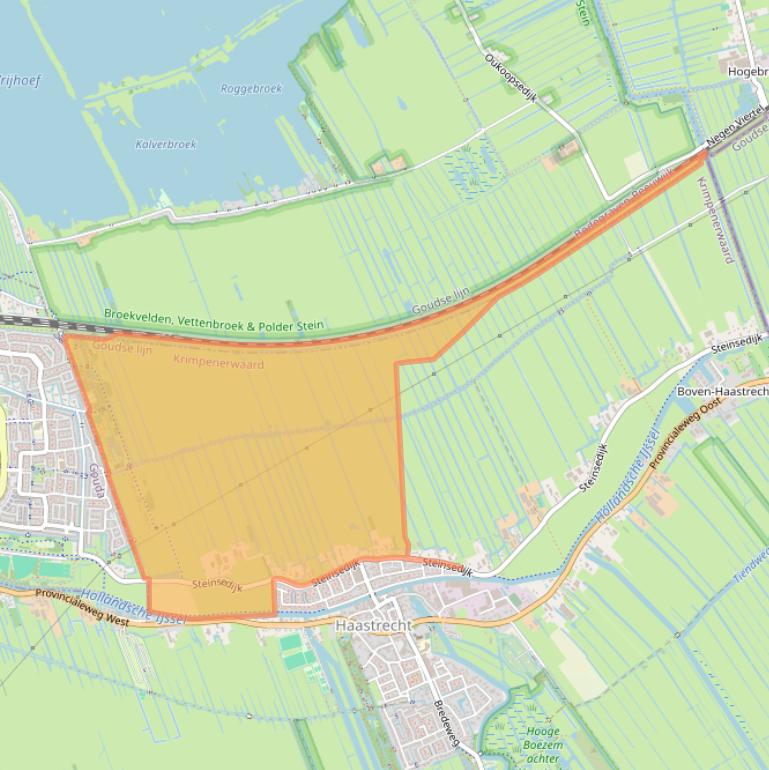 Kaart van postcodegebied 2851LA.