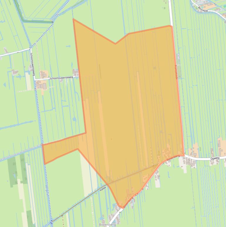 Kaart van postcodegebied 2861BD.