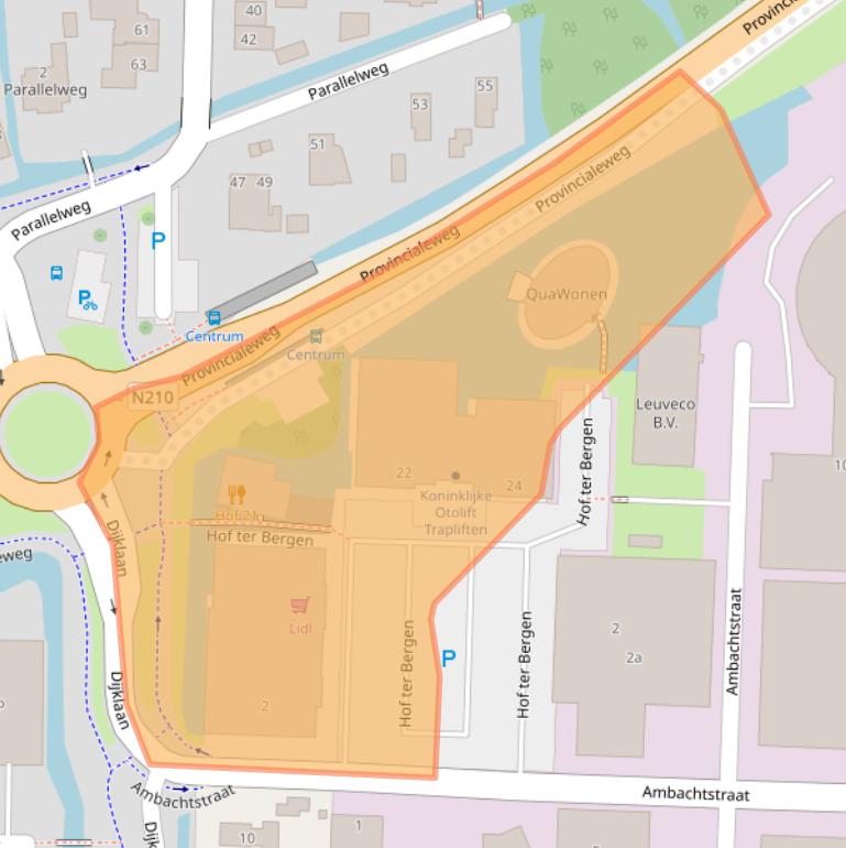 Kaart van postcodegebied 2861DR.