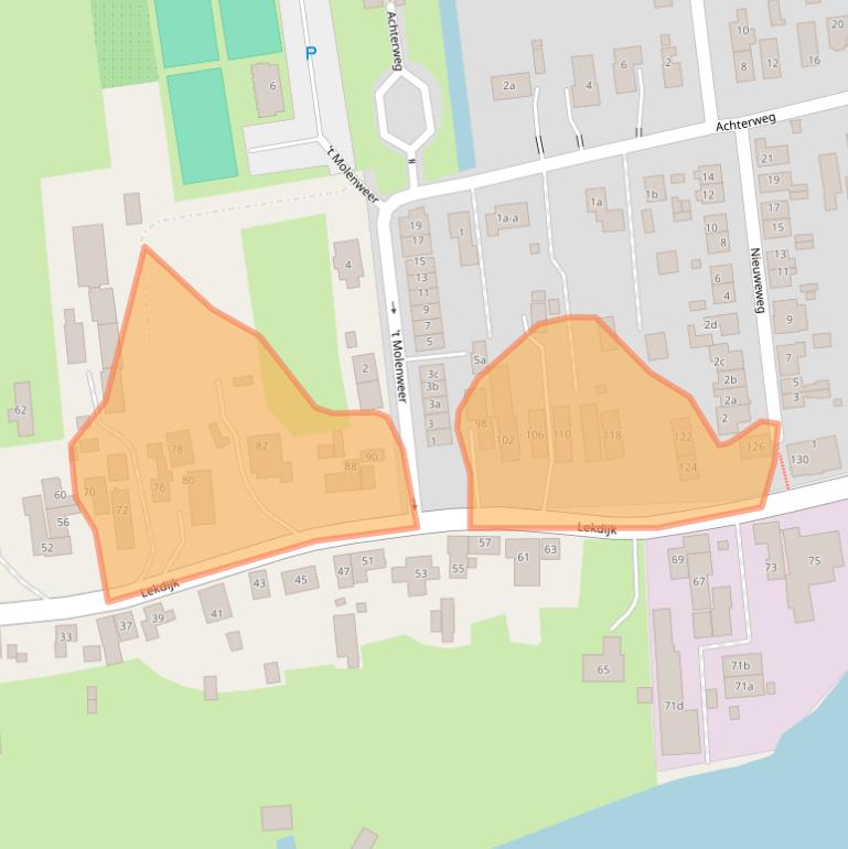 Kaart van postcodegebied 2865LE.