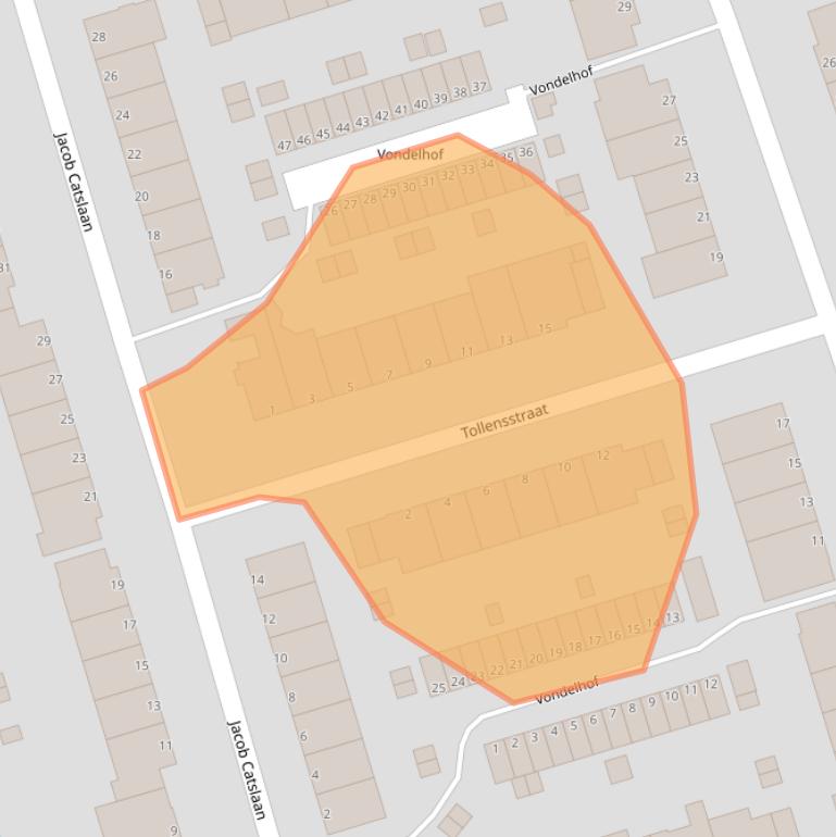Kaart van postcodegebied 2902AP.