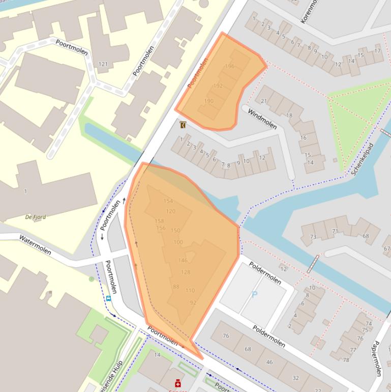 Kaart van postcodegebied 2906RM.