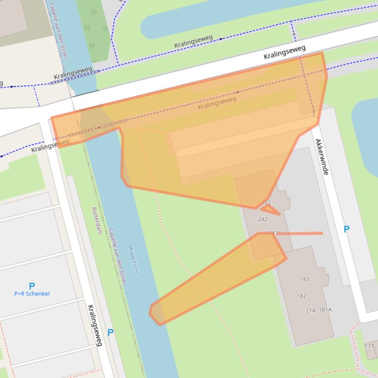 Kaart van postcodegebied 2906XM.