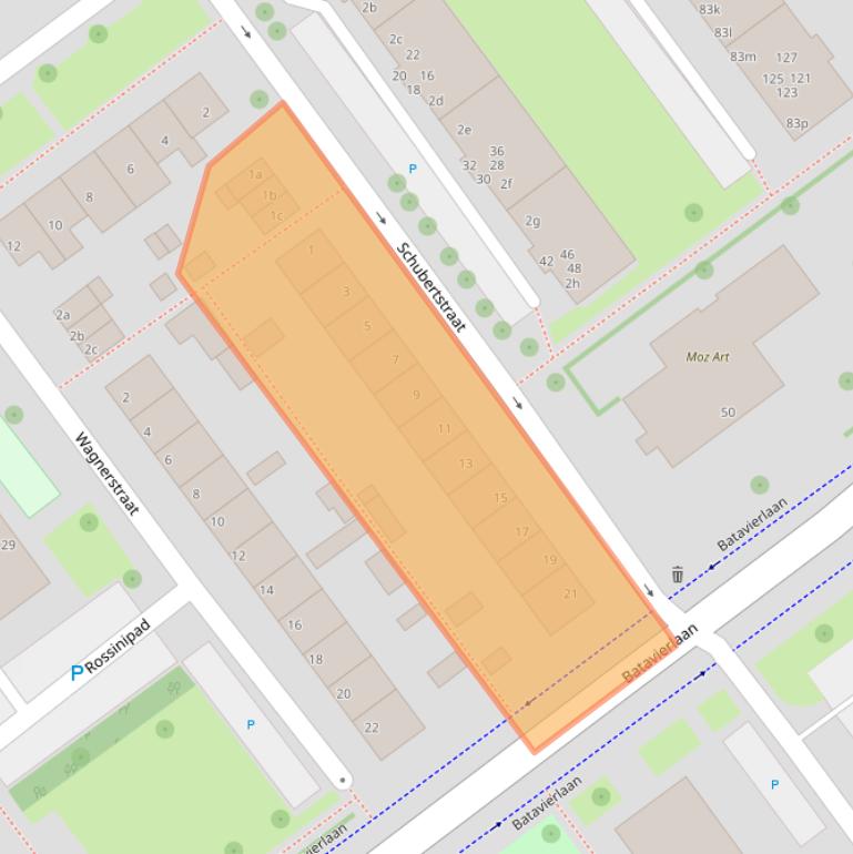 Kaart van postcodegebied 2912VE.