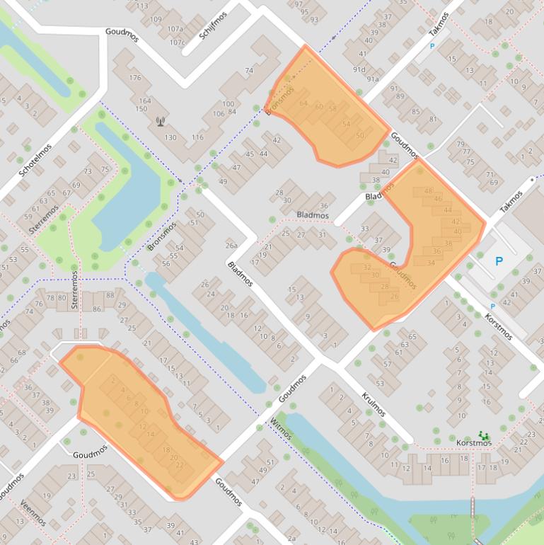 Kaart van postcodegebied 2914AH.