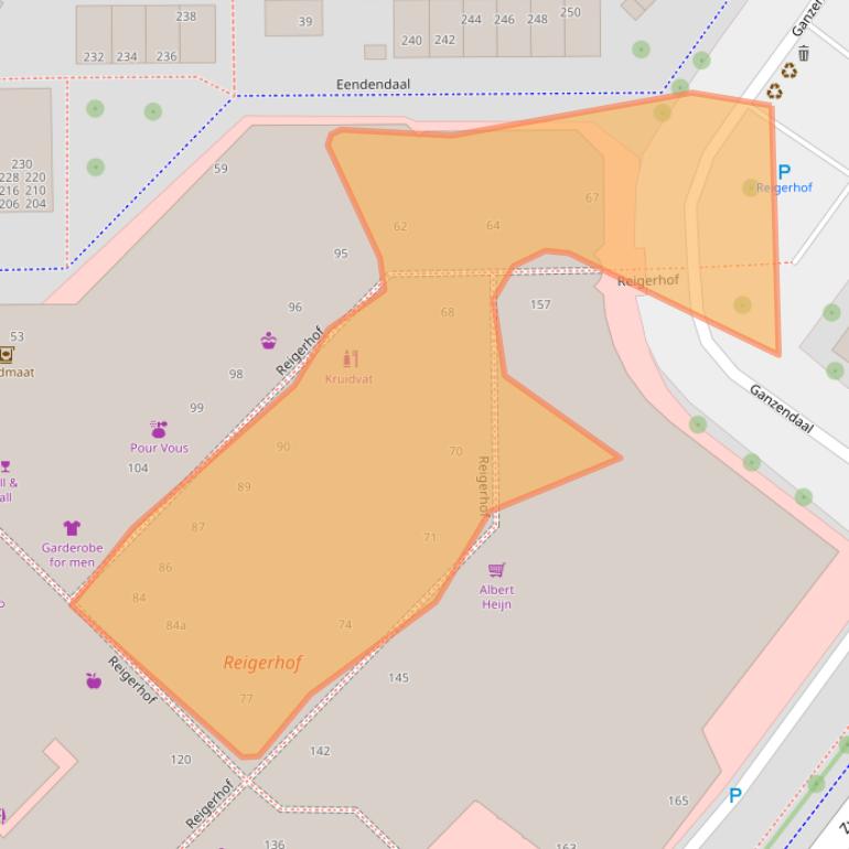 Kaart van postcodegebied 2914KD.