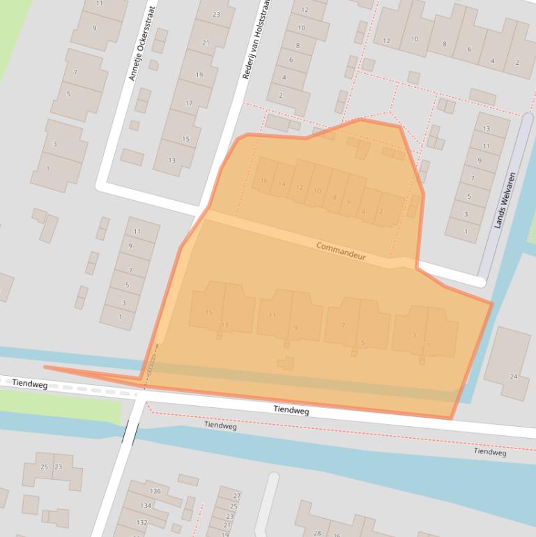 Kaart van postcodegebied 2931PA.