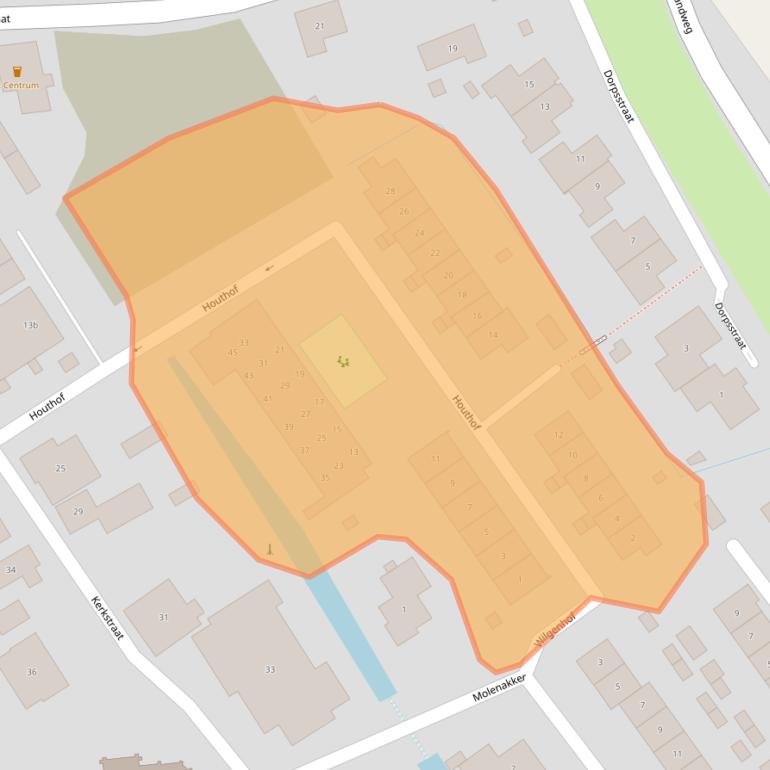 Kaart van postcodegebied 2959AV.