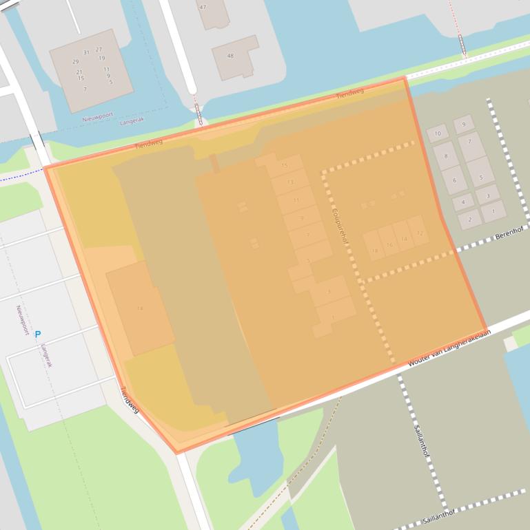 Kaart van postcodegebied 2967XS.