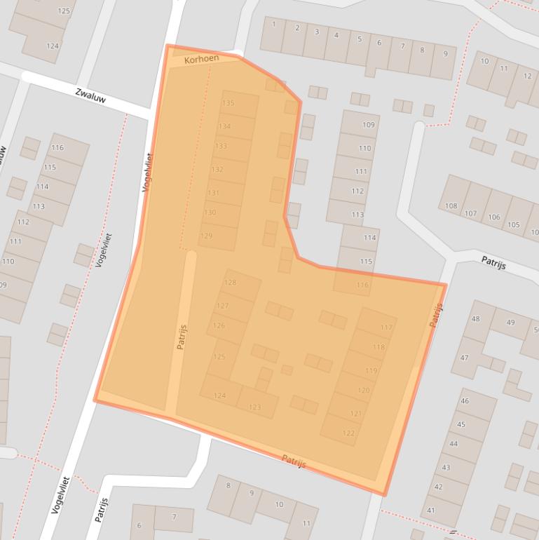 Kaart van postcodegebied 2986CE.