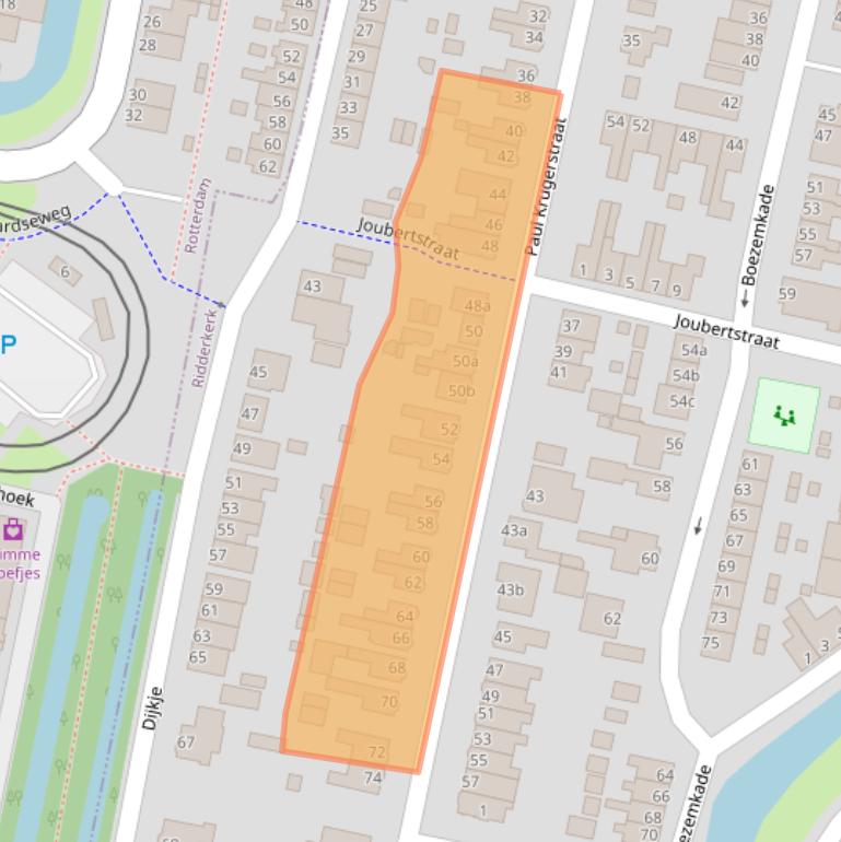 Kaart van postcodegebied 2987BV.