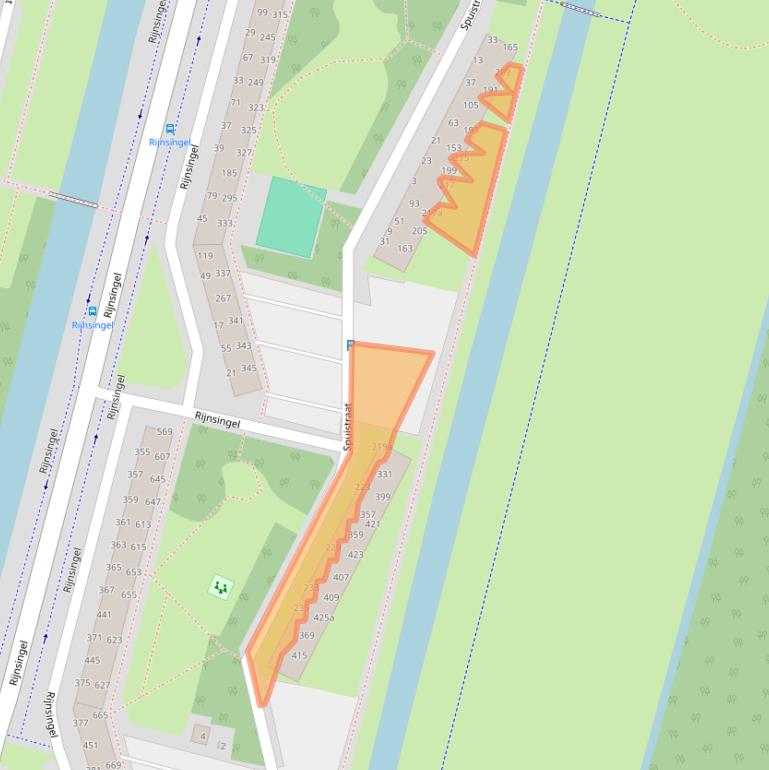 Kaart van postcodegebied 2987TL.