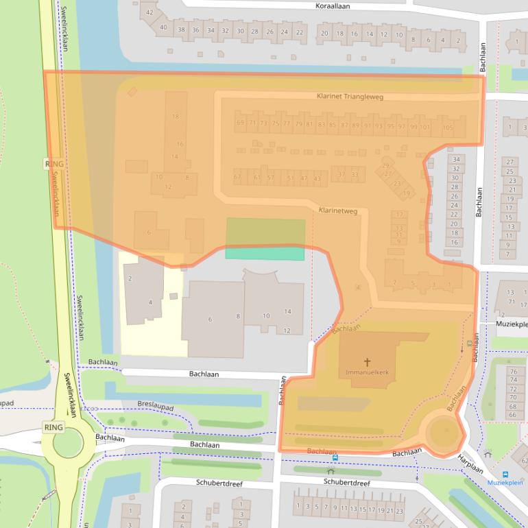 Kaart van postcodegebied 2992GG.