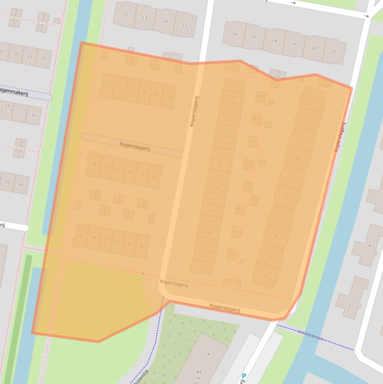 Kaart van postcodegebied 2993CD.