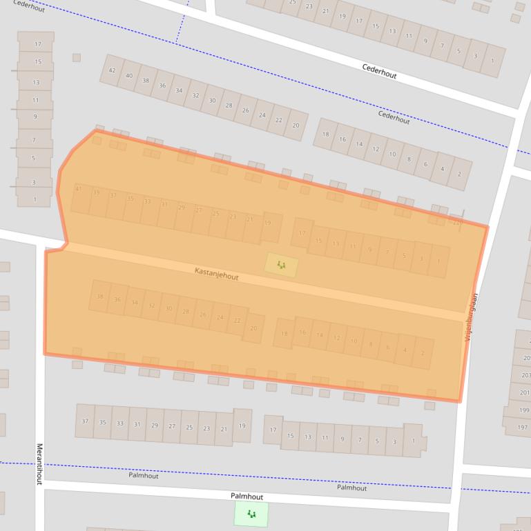 Kaart van postcodegebied 2994HE.