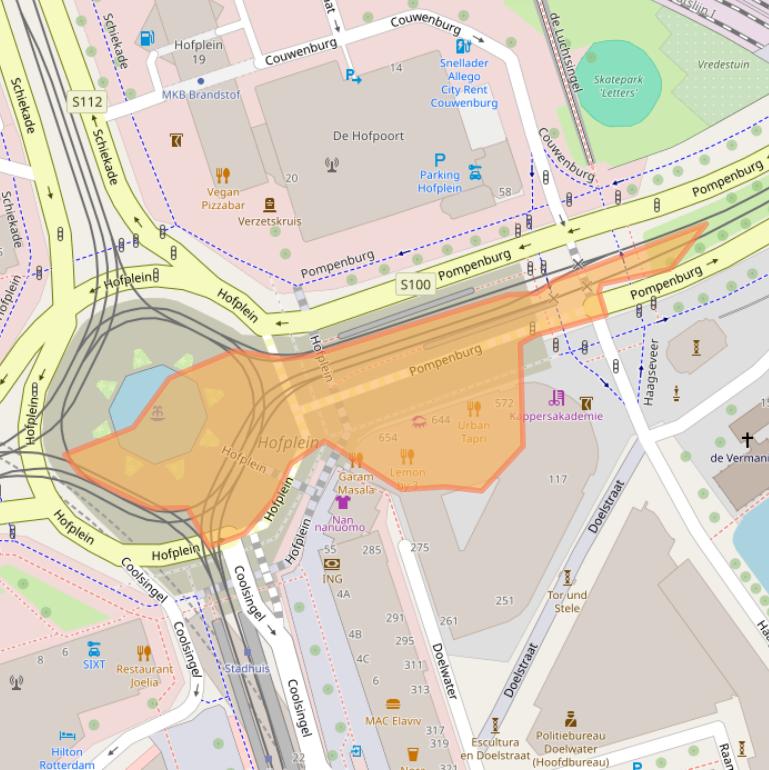 Kaart van postcodegebied 3011AX.