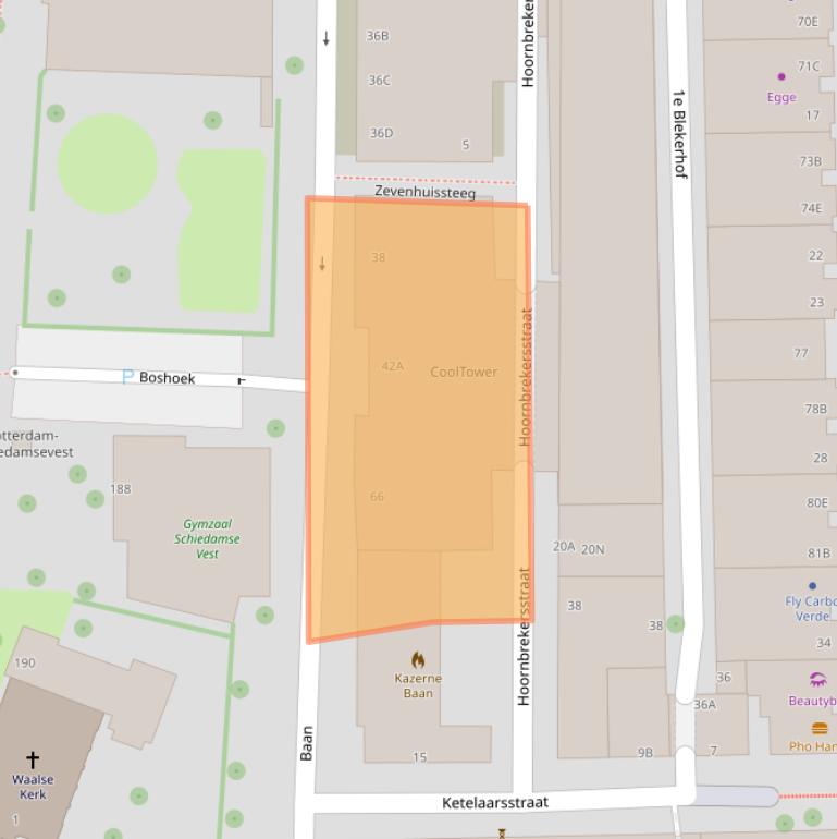 Kaart van postcodegebied 3011CC.