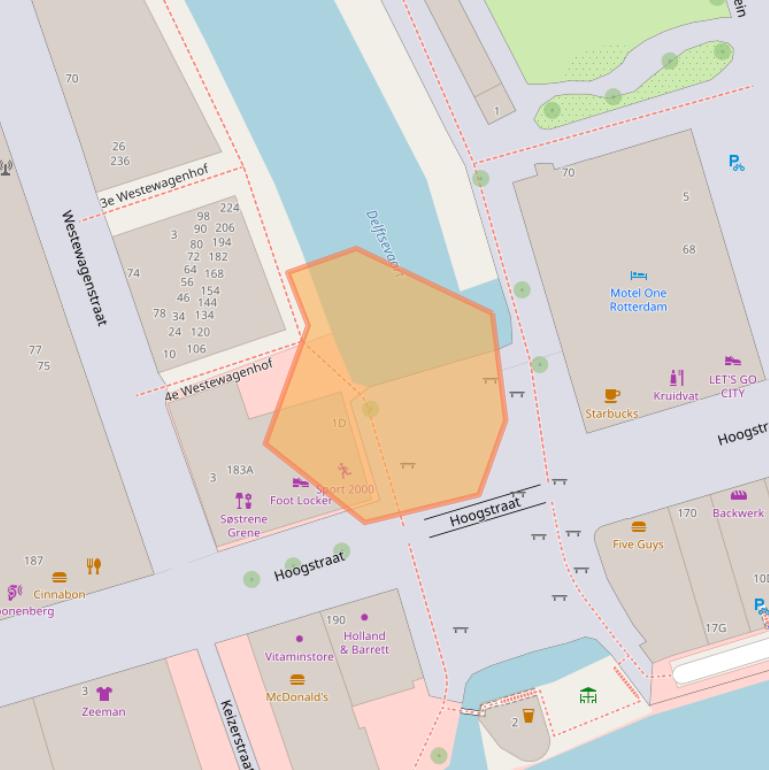 Kaart van postcodegebied 3011PW.