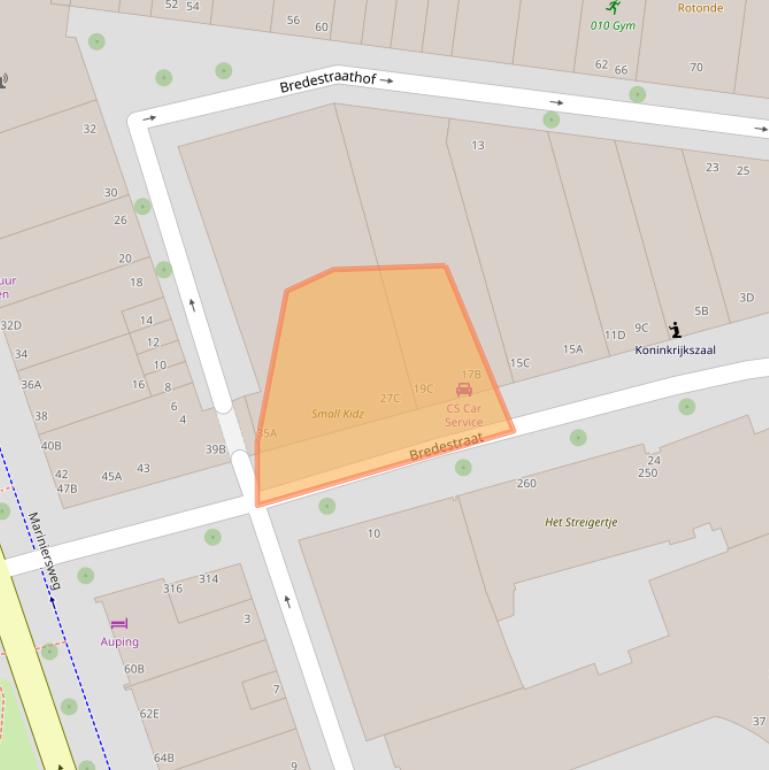 Kaart van postcodegebied 3011RC.