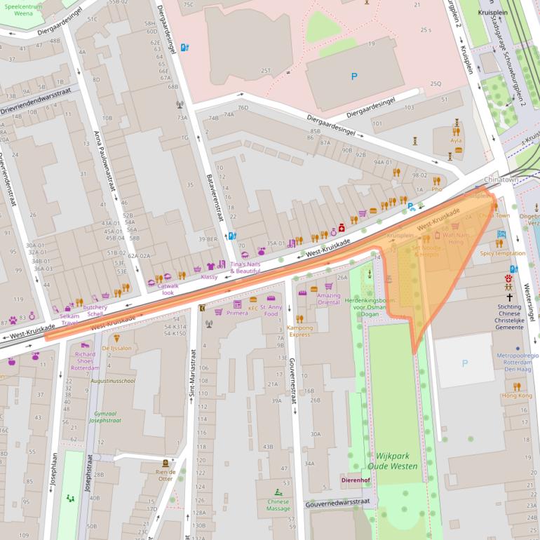 Kaart van postcodegebied 3014AP.