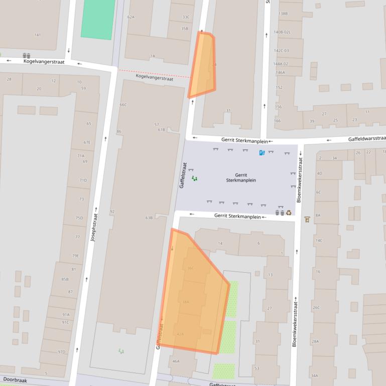 Kaart van postcodegebied 3014RJ.