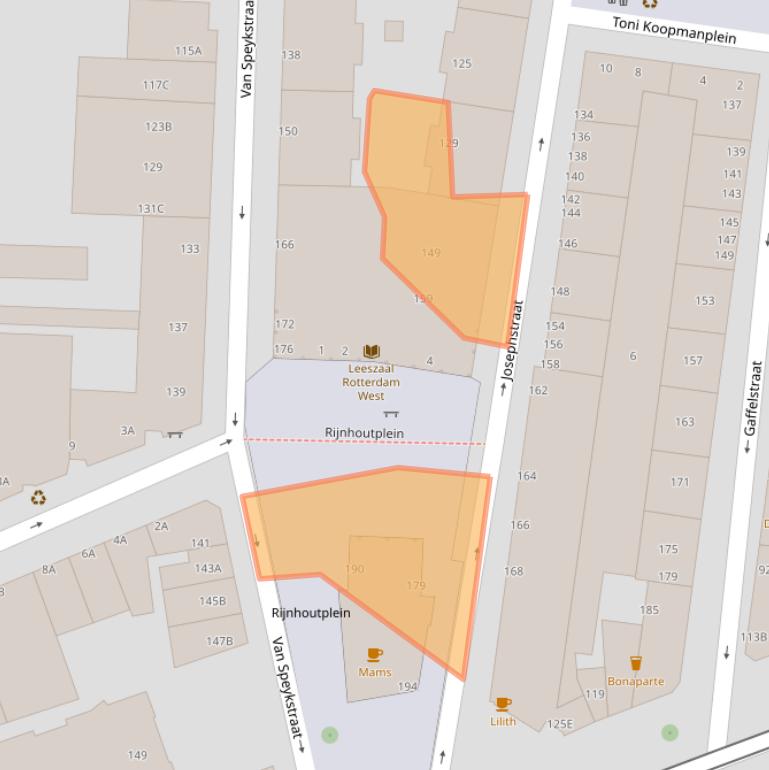 Kaart van postcodegebied 3014TN.