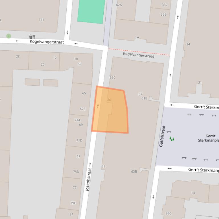 Kaart van postcodegebied 3014TT.