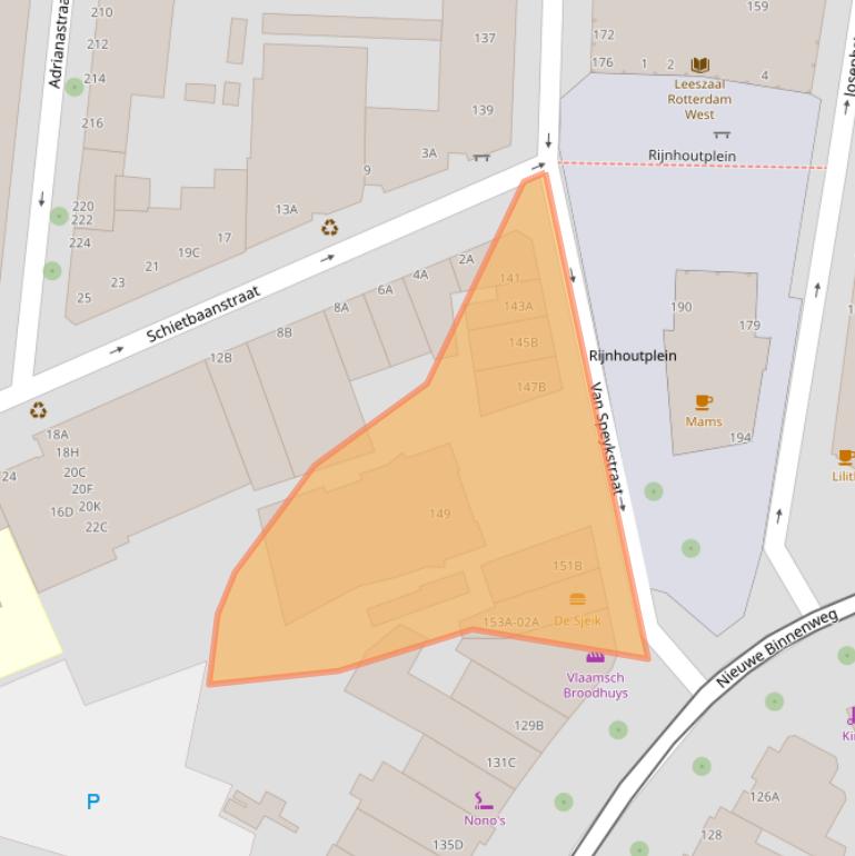 Kaart van postcodegebied 3014VJ.